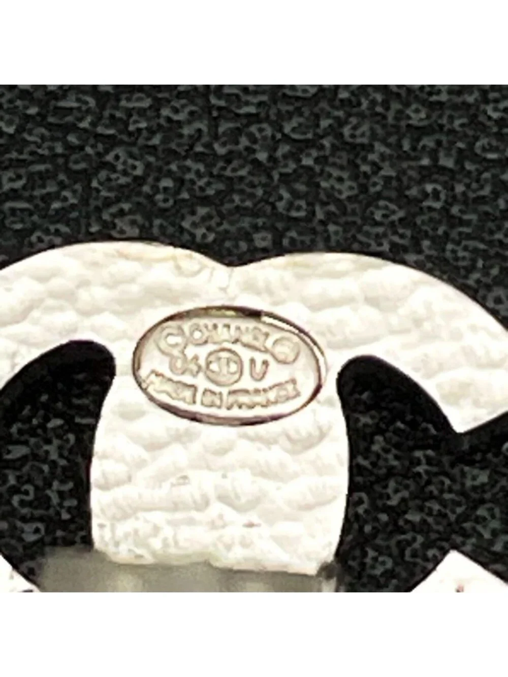 Chanel CC Logo Earrings Faux Pearl Silver Coco